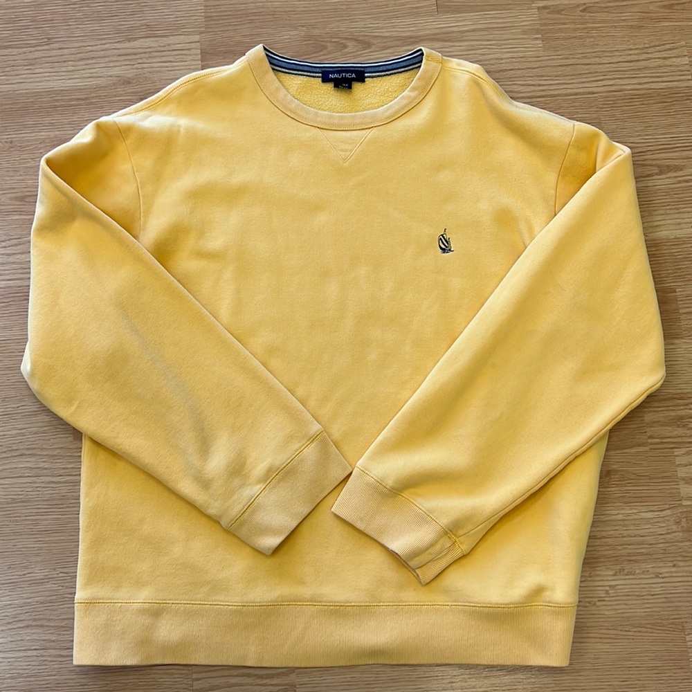Vintage Nautica Soild Crew Neck Sweater Sz XL